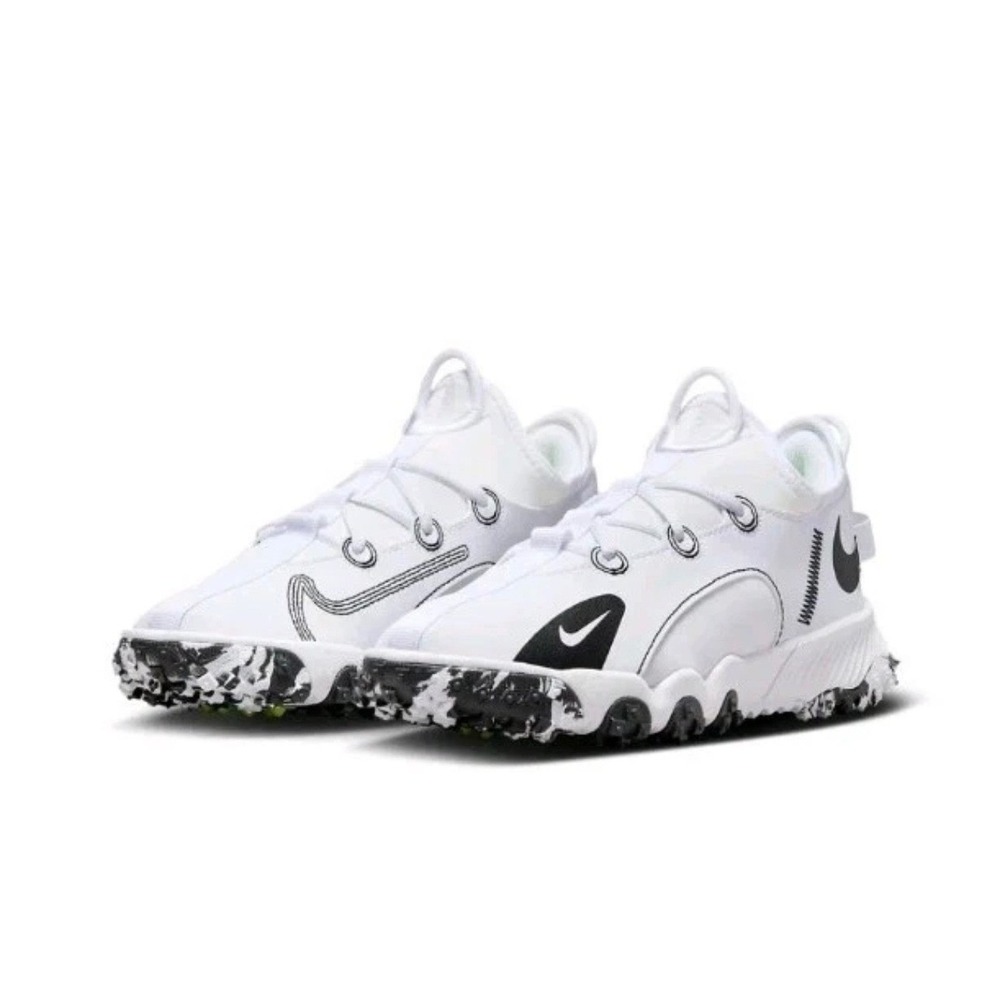 Nike Future Field White Black Volt Kids Training Shoes DJ6949-103 Size 6Y